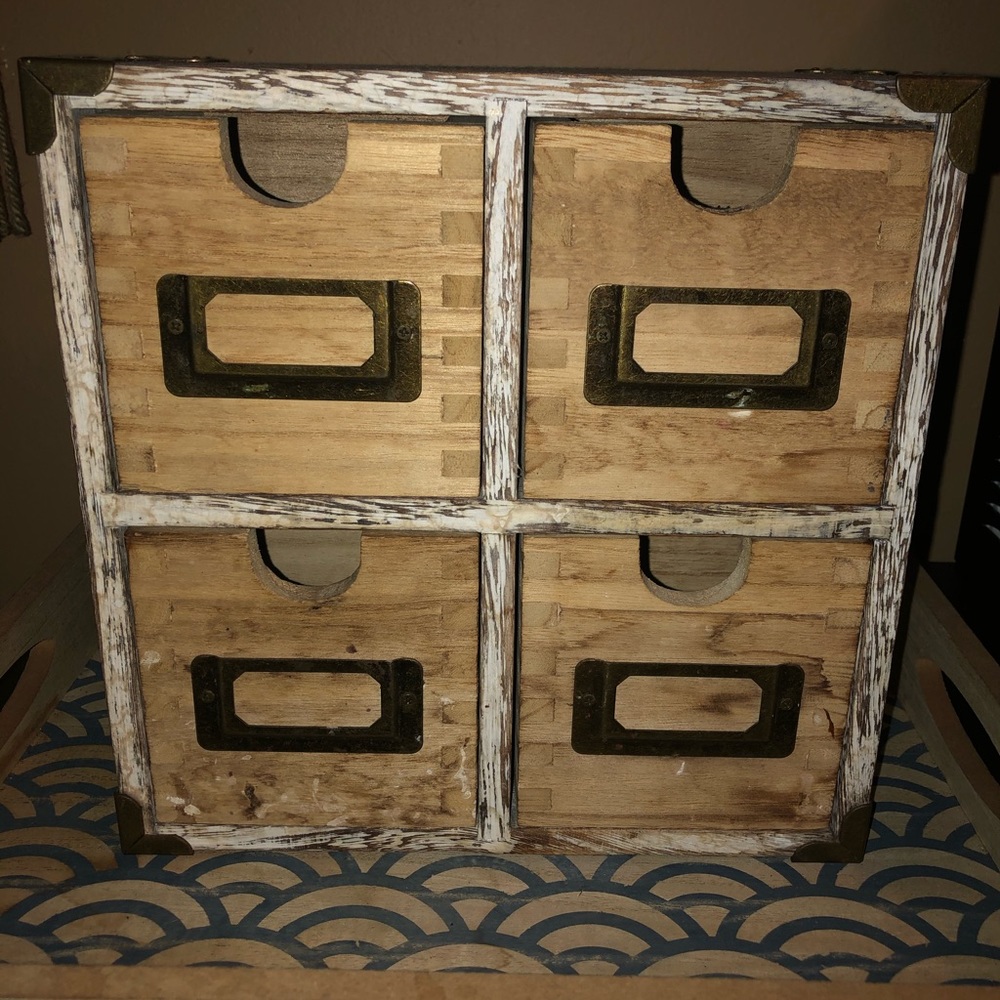 Whitewashed Small Apothecary Drawers